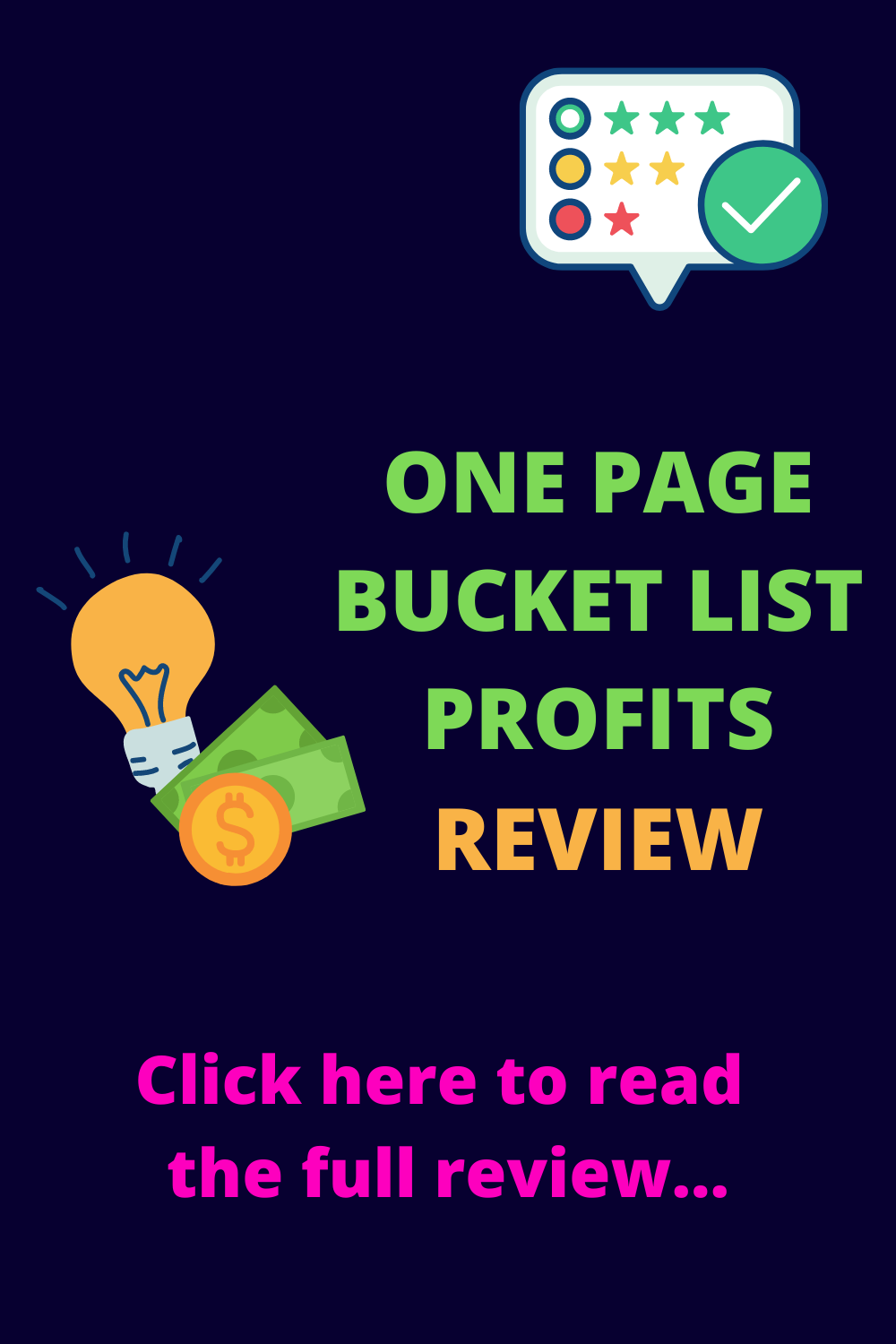 One Page Bucket List Profits Review